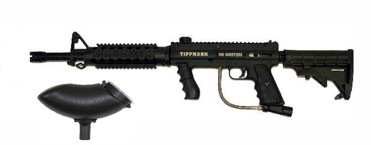 Tippmann 98 Custom PS ACT Paintball Marker Gun 3Skull RIS Sniper Set ...