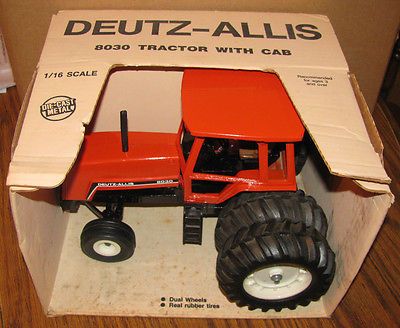 Deutz Allis 8030 Toy Tractor w/Cab & Duals 1/16 Ertl 1250 Die Cast ...