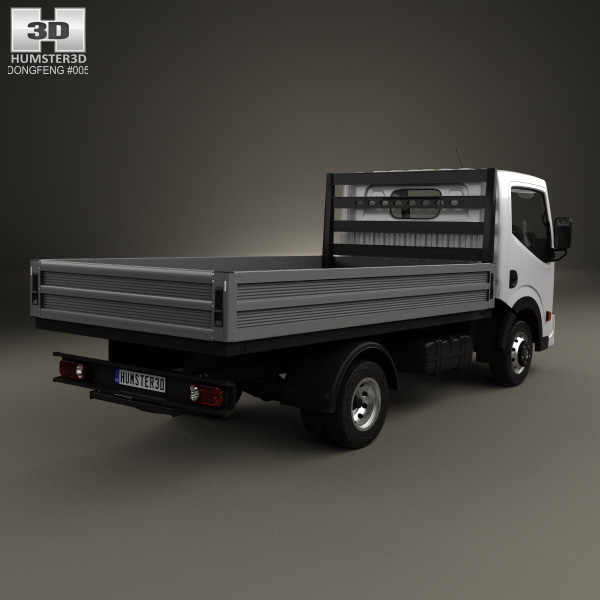 Dongfeng DF Flatbed Truck 2012 3D model - Humster3D