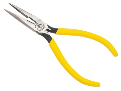 Klein D203-7C Standard Long Nose Side Cutting Pliers w/ Coil Spring ...