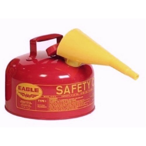 Eagle UI-20-FS Red Galvanized Steel Type 1 Gasoline Safety Can with ...