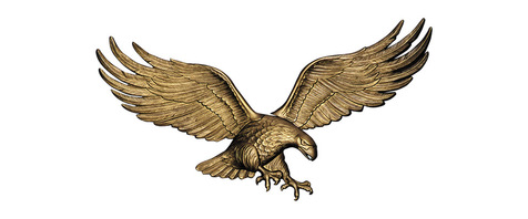 Whitehall Products - 36W x 11H 36 Wall Eagle, Antique Brass - Since ...