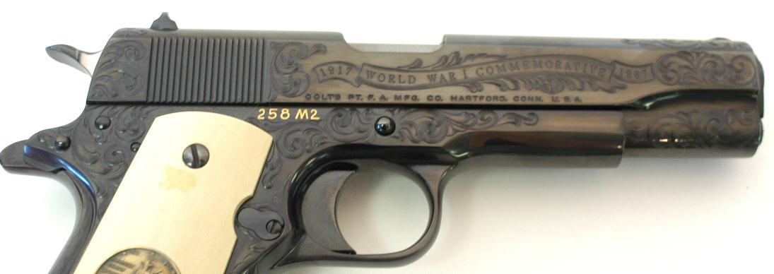 1,495.00 Colt WWI 1911 .45 caliber commemorative. Engraved deluxe ...