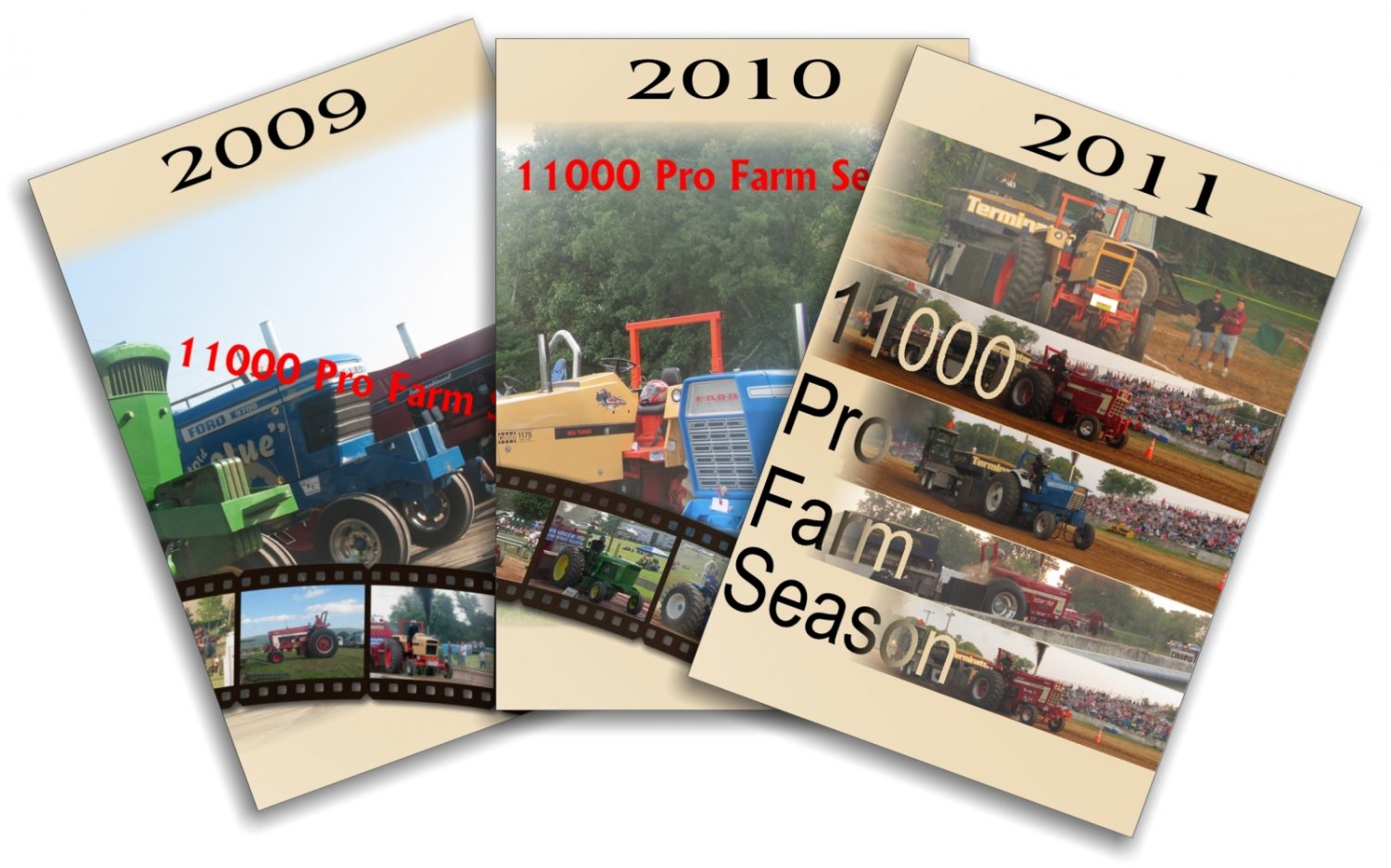 SET 3 DVDs 2009 2010 2011 11000 Pro Farm Season Tractor Pull